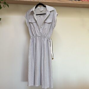 Black and White Striped Dress